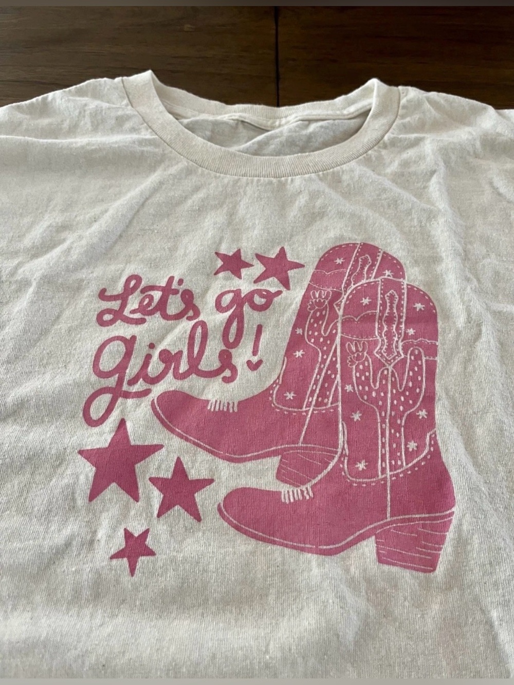 “Let’s Go Girls!” Pink Boots Tshirt - Paris Woodhull - Size XL